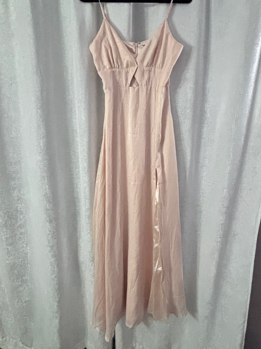 Lulu's Blush Pink Spaghetti Strap Maxi Dress